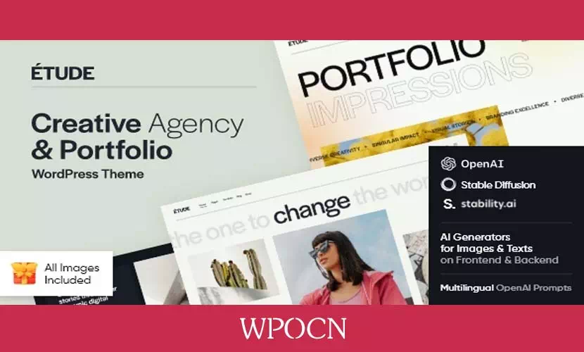 Etude英文版主题 – 设计机构与品牌代理WordPress主题-糖果博客