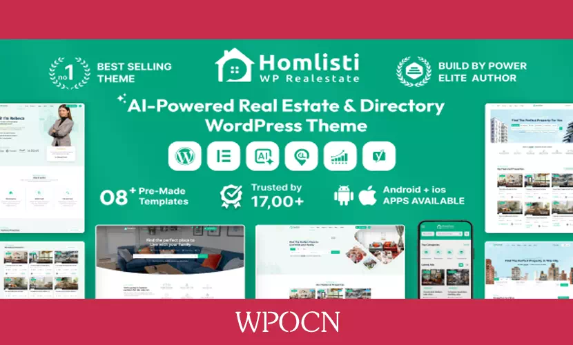 Homlisti英文版主题 – 房地产WordPress主题-糖果博客