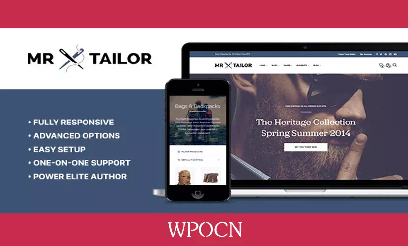 Mr. Tailor英文版主题 – 电子商务WordPress主题-糖果博客