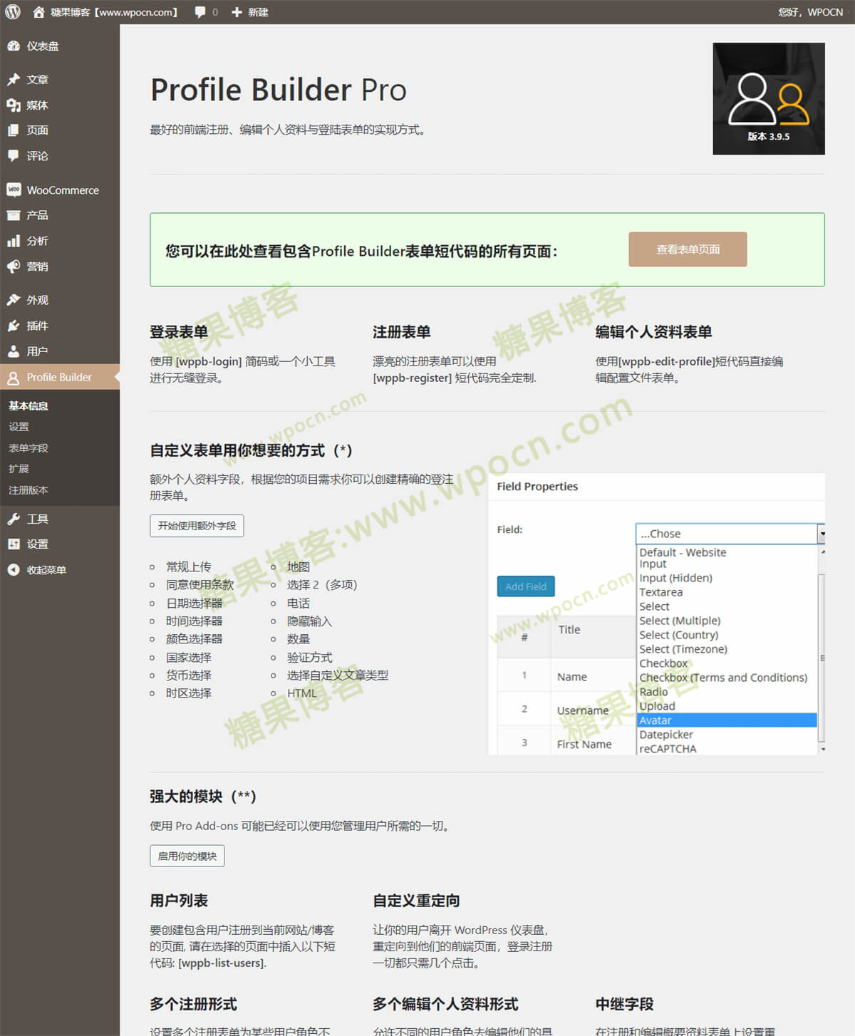 图片[2]-Profile Builder Pro – 前端注册登录与管理插件汉化版-糖果博客