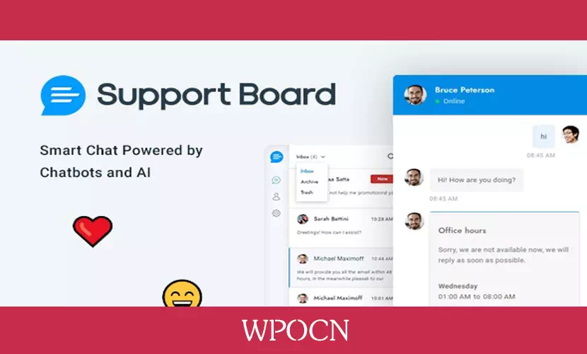 Chat - Support Board英文版插件 - 聊天机器人OpenAI 插件-糖果博客