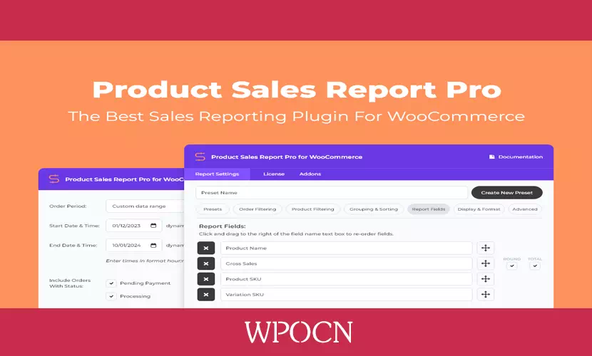 Product Sales Report Pro for WooCommerce英文版插件 – 产品销售报告插件-糖果博客