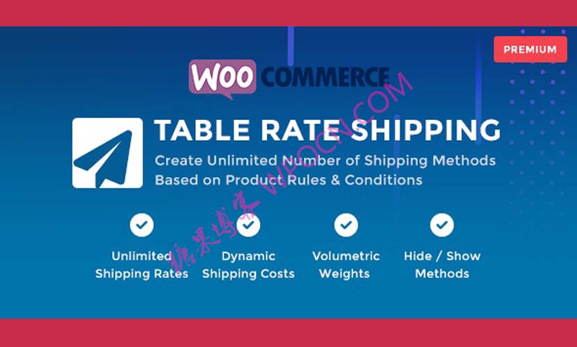 WooCommerce Table Rate Shipping – 表费率运费插件汉化版-糖果博客