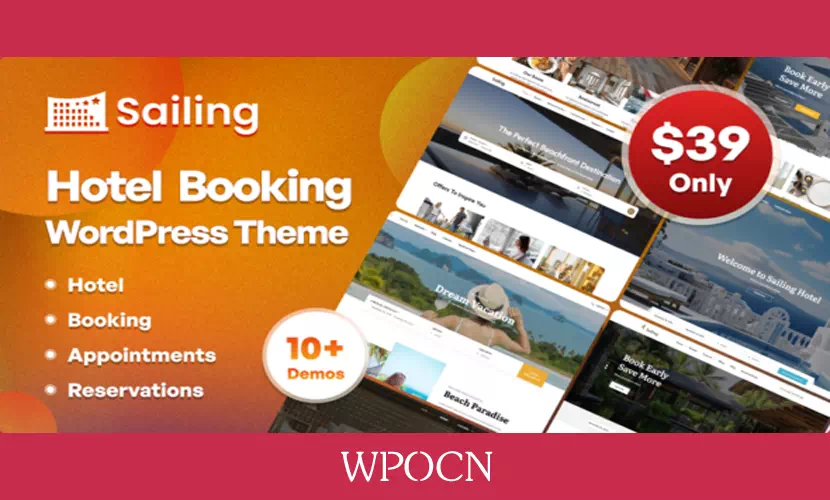 Sailing英文版主题 - 酒店WordPress主题-糖果博客