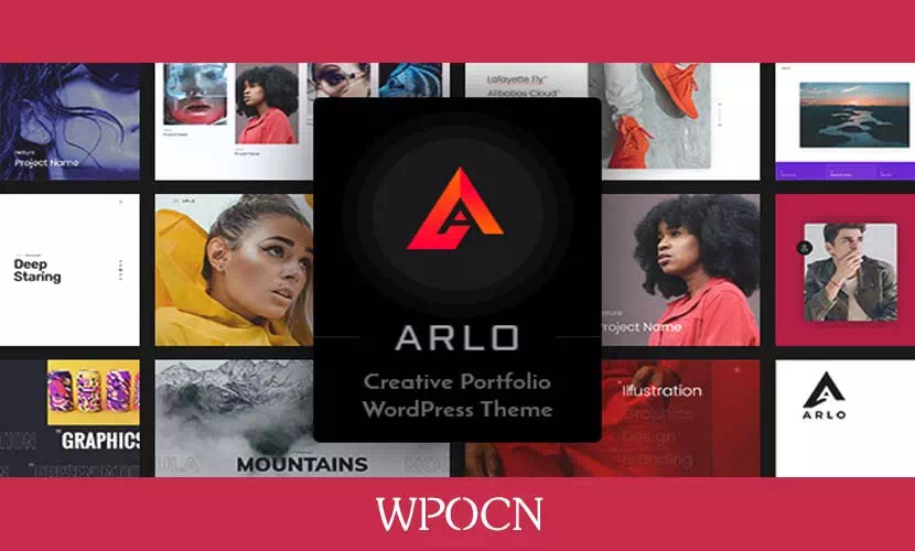 Arlo英文版主题 - 个人作品集WordPress主题-糖果博客