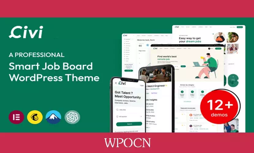 Civi英文版主题 - 招聘求职WordPress主题-糖果博客