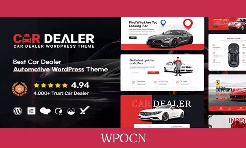 Car Dealer英文版主题 - 响应式汽车经销商WordPress主题-糖果博客