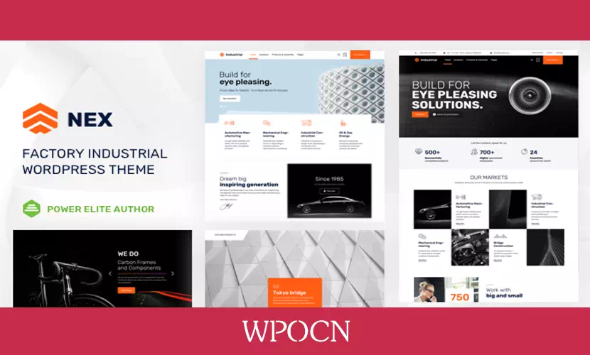 Nex英文版主题 - 工业制造商工厂WordPress主题-糖果博客