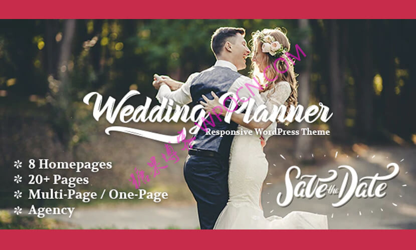 Wedding Planner英文版主题 - 婚礼策划WordPress主题-糖果博客