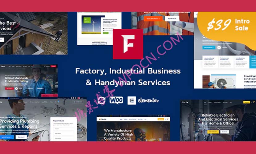 Fortis英文版主题 – 工厂工业业务和杂工服务WordPress主题-糖果博客