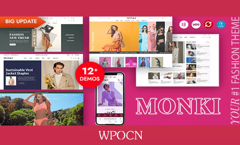 Monki英文版主题 - 时尚商城WordPress主题-糖果博客