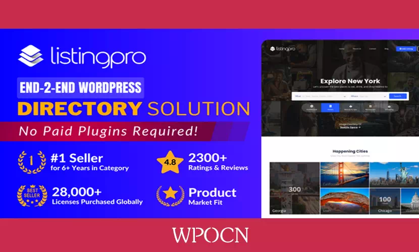 ListingPro英文版主题 - 目录与列表WordPress主题-糖果博客