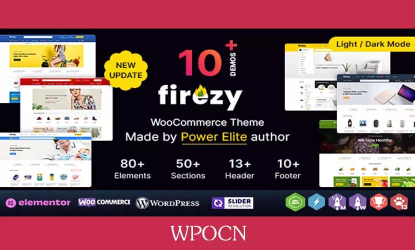 Firezy WP英文版主题 - Elementor多用途电子商务WordPress主题-糖果博客