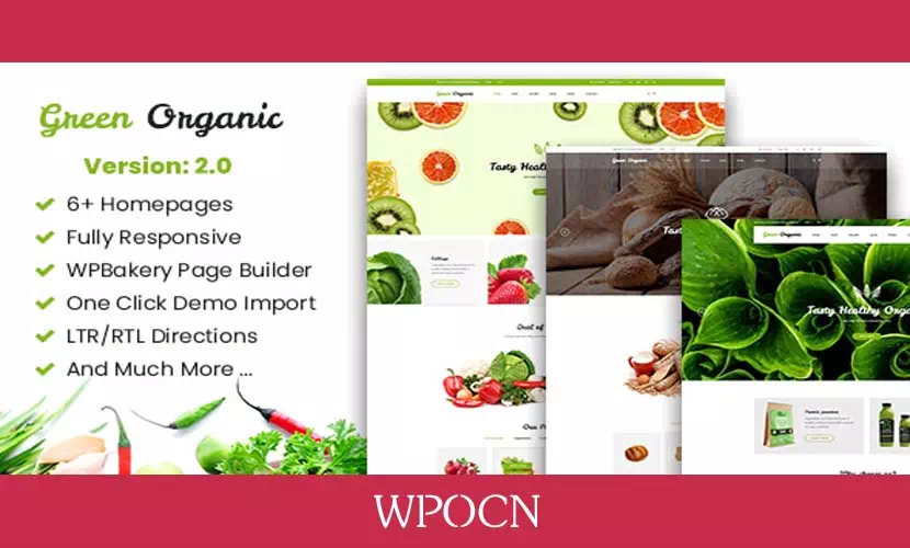 Greenorganic英文版主题 - 商店WordPress主题-糖果博客