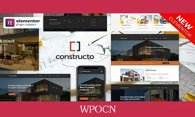 Constructo英文版主题 - 建筑WordPress主题-糖果博客