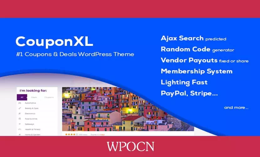 CouponXL英文版主题 - 优惠券、优惠与折扣WordPress主题-糖果博客