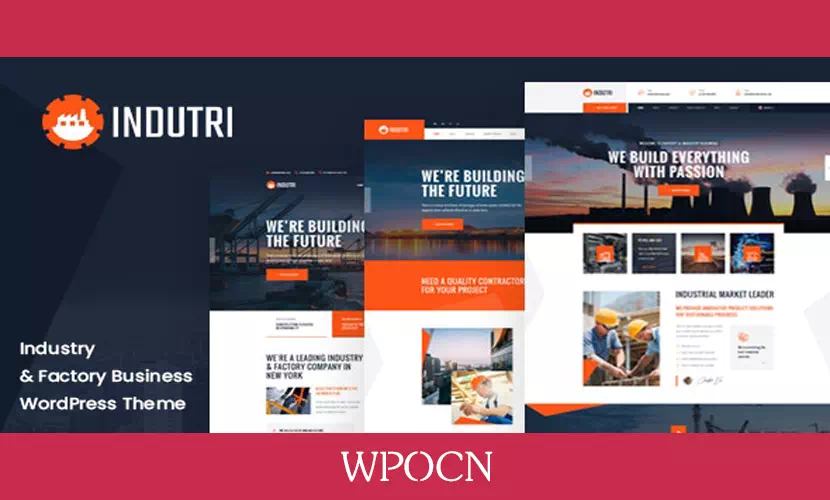 Indutri英文版主题 - 工厂与工业WordPress主题-糖果博客