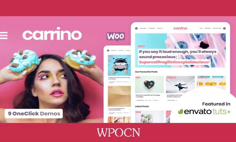 Carrino英文版主题 – 古腾堡博客WordPress主题-糖果博客