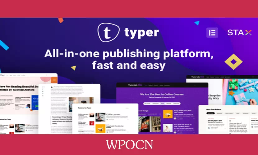 Typer英文版主题 - 出版商、博主和新闻杂志WordPress主题-糖果博客