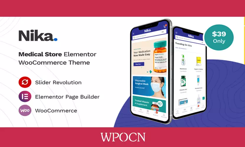 Nika英文版主题 - 医疗店WordPress主题-糖果博客
