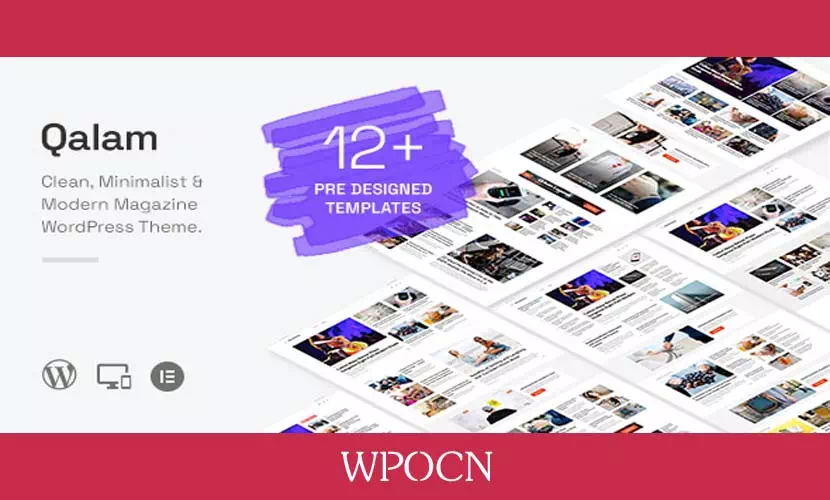Qalam英文版主题 - 新闻报纸和杂志WordPress主题-糖果博客