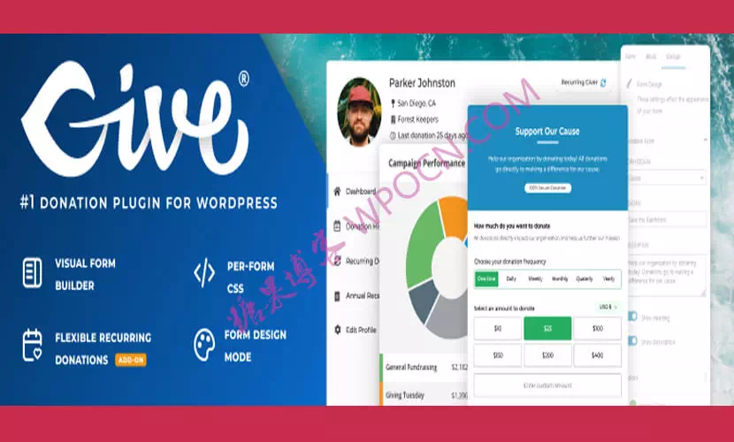 GiveWP – 捐赠和筹款平台插件汉化版-糖果博客