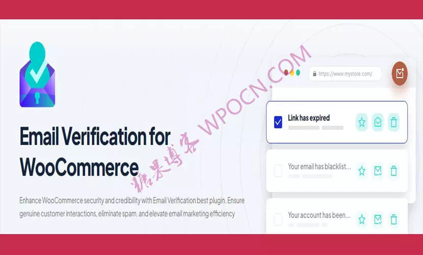 Email Verification for WooCommerce Pro – 商城电子邮件验证插件汉化版-糖果博客