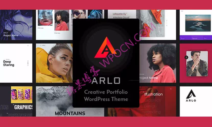 Arlo英文版主题 – 作品集 WordPress 主题-糖果博客