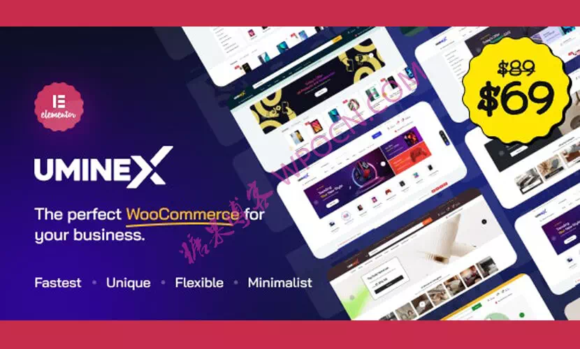 Uminex英文版主题 - 多用途商城WordPress主题-糖果博客