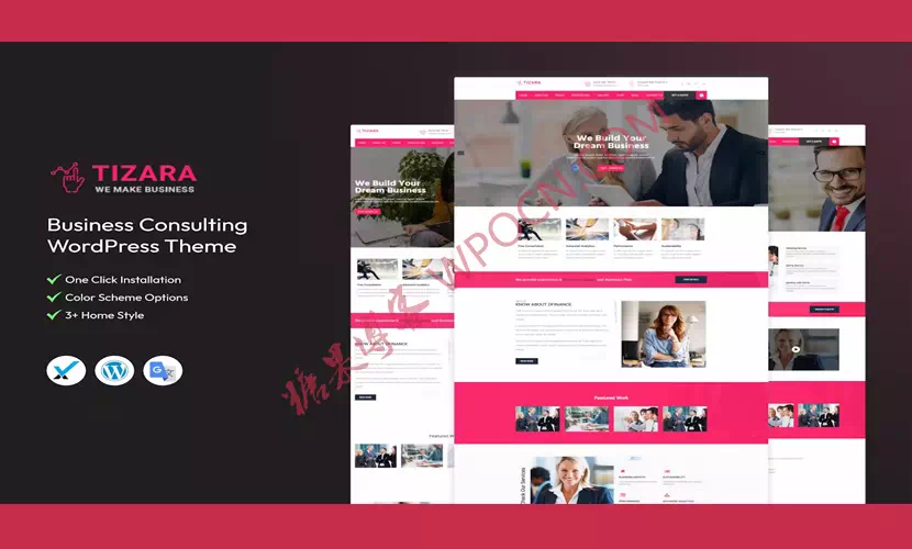 Tizara英文版主题 – 商业咨询WordPress主题-糖果博客