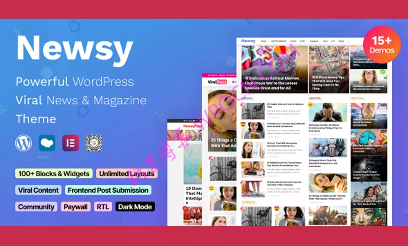 Newsy英文版主题 – 新闻和杂志WordPress主题-糖果博客