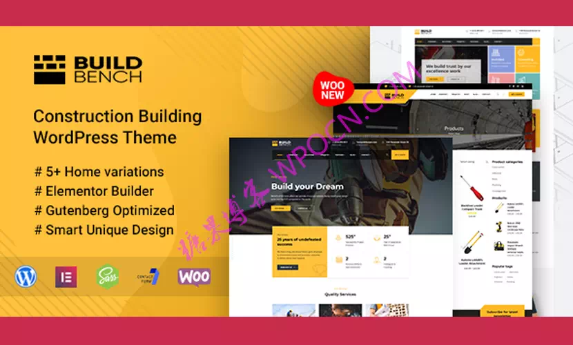 Buildbench英文版主题 - 建筑WordPress主题-糖果博客