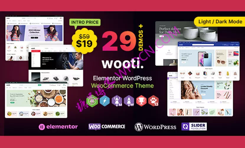 Wooti WP英文版主题 – 多用途WordPress主题-糖果博客