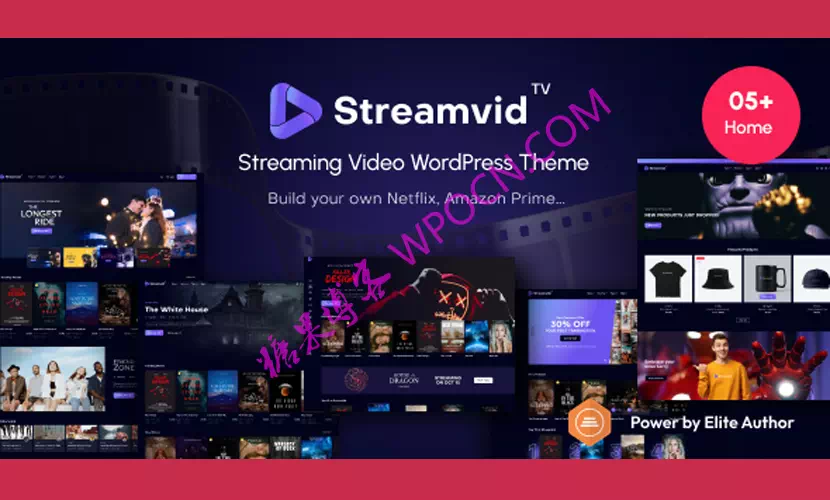 StreamVid英文版主题 – 媒体视频WordPress主题-糖果博客