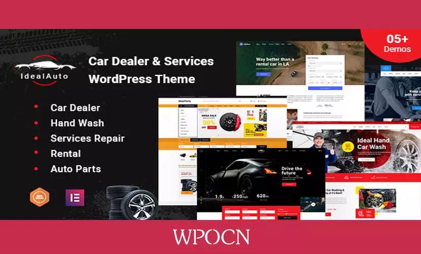 IdealAuto英文版主题 - 汽车经销商和服务WordPress主题-糖果博客