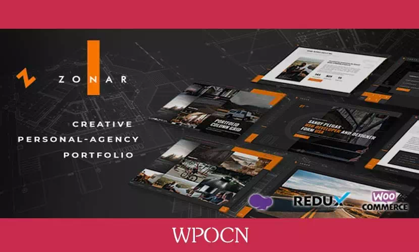 Zonar英文版主题 - 个人作品集WordPress主题-糖果博客