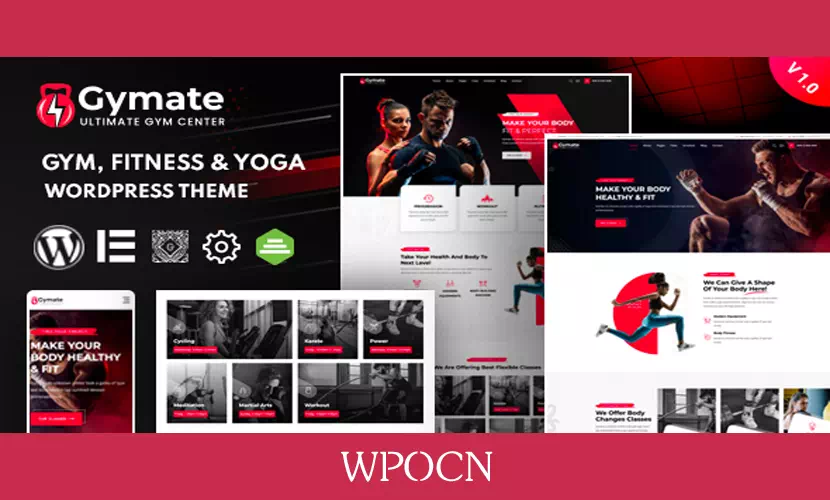 Gymat英文版主题 - 健身与健身房WordPress主题-糖果博客
