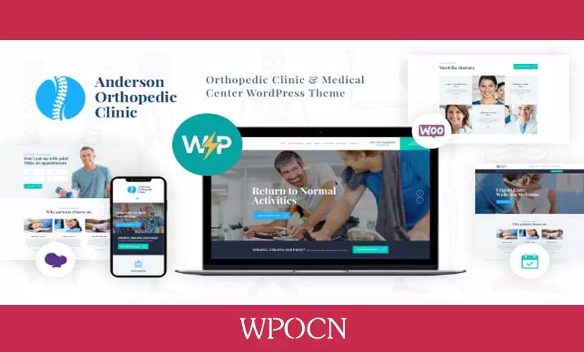 Anderson英文版主题 - 物理治疗与骨科诊所WordPress主题-糖果博客