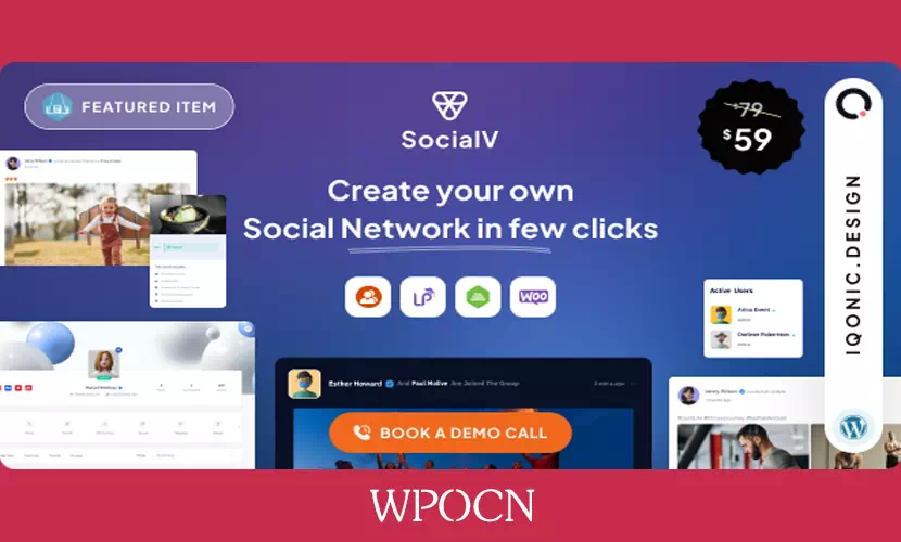 SocialV英文版主题 - 社交网络和社区WordPress主题-糖果博客