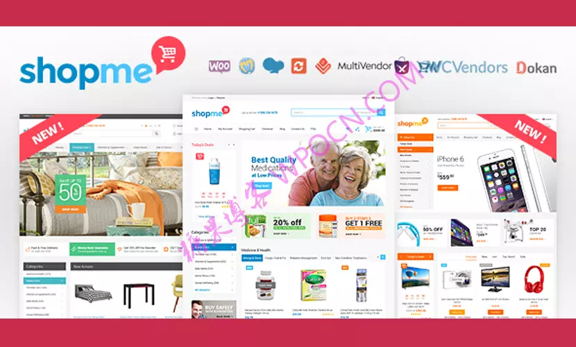 ShopMe英文版主题 – 多供应商WordPress 主题-糖果博客
