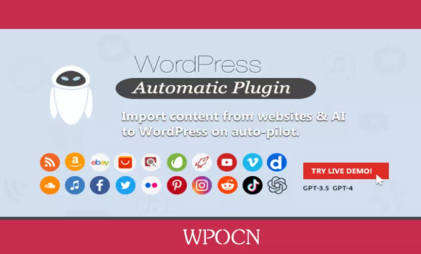 WordPress Automatic Plugin英文版插件 – AI 内容生成器和自动海报插件-糖果博客