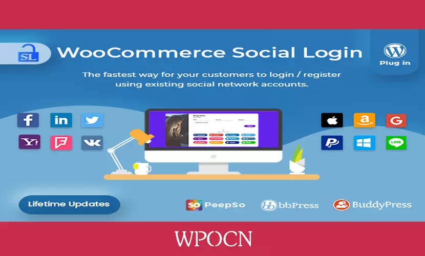 Social Login英文版插件 - 商店社交登录插件-糖果博客