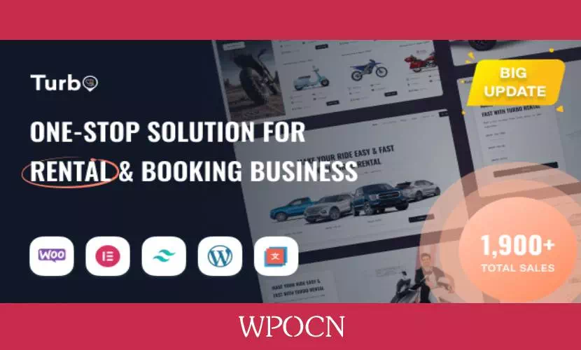Turbo英文版主题 – 租赁与预订WordPress主题-糖果博客