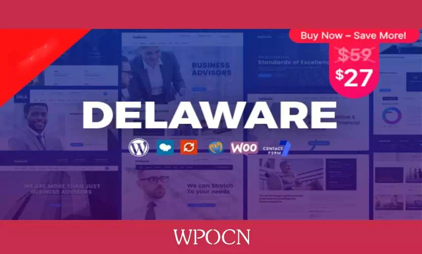 Delaware英文版主题 – 咨询业务与金融WordPress主题
