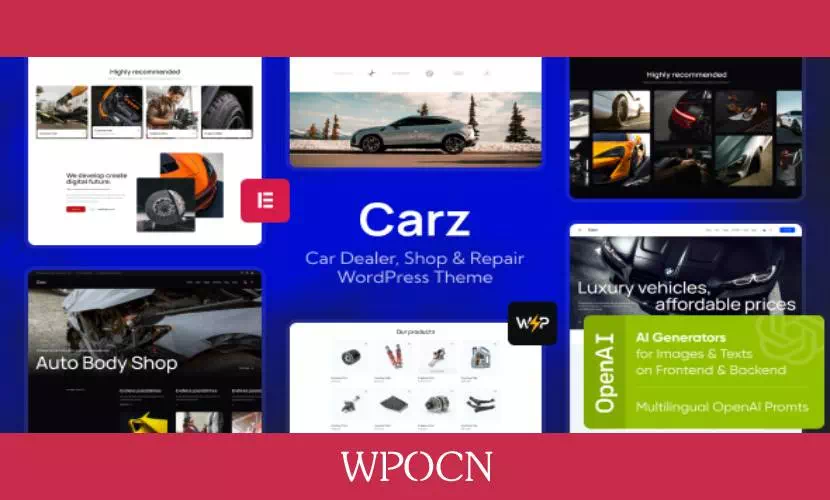 Carz英文版主题 – 汽车经销商、修理与维修WordPress主题