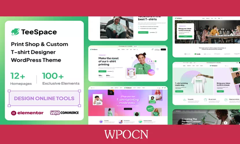 TeeSpace英文版主题 – 印刷店和定制T恤设计师WordPress主题-糖果博客