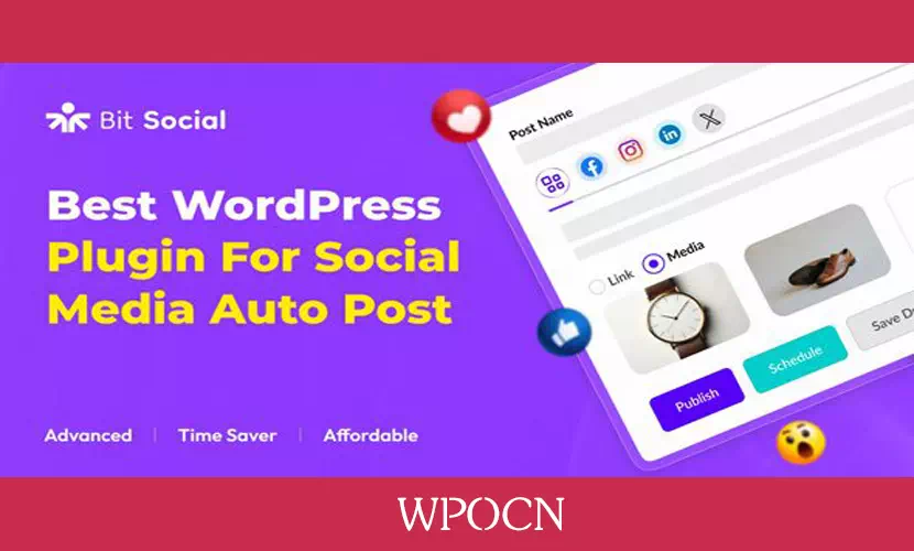 Bit Social Pro英文版插件 – 自社交媒体分享和自动发布WordPress插件-糖果博客