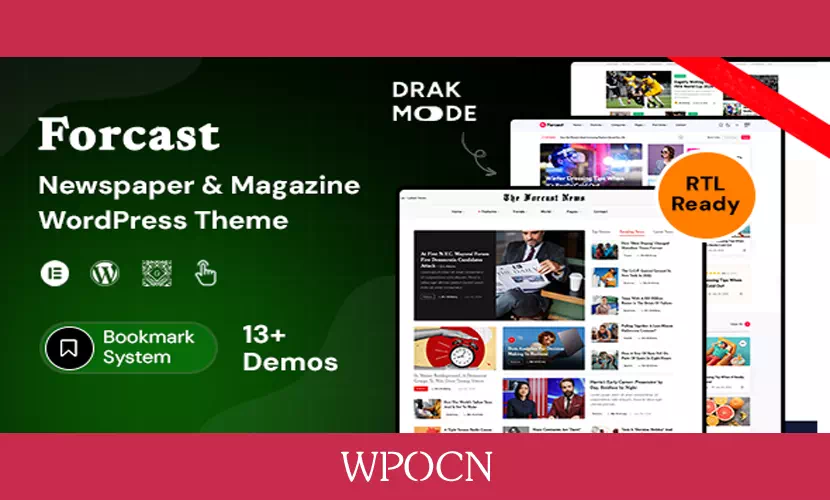 Forcast英文版主题 - 报纸与杂志WordPress主题-糖果博客